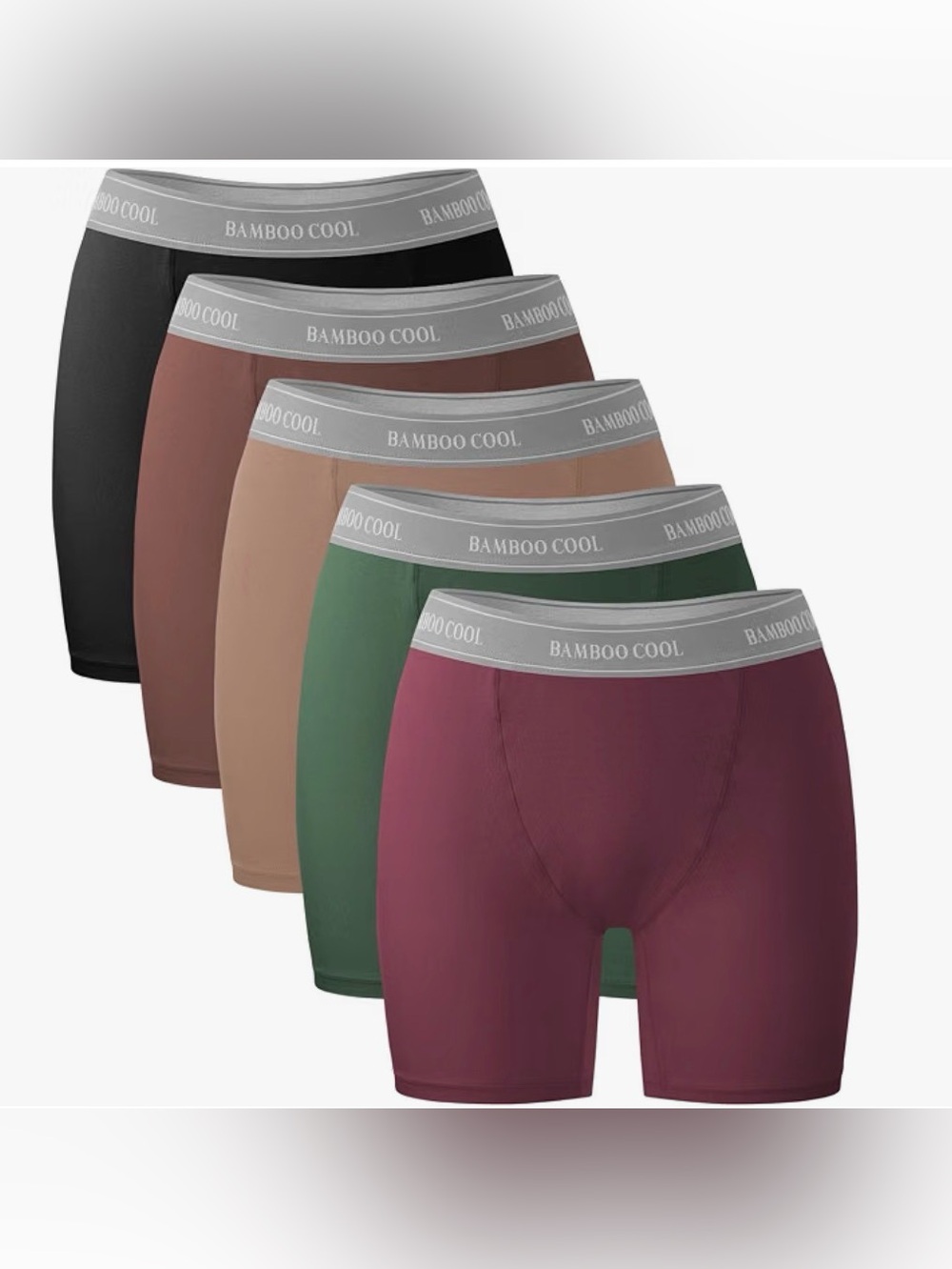 NWT- BAMBOO COOL 5- Pack Women’s Boxer Briefs / Boy Shorts